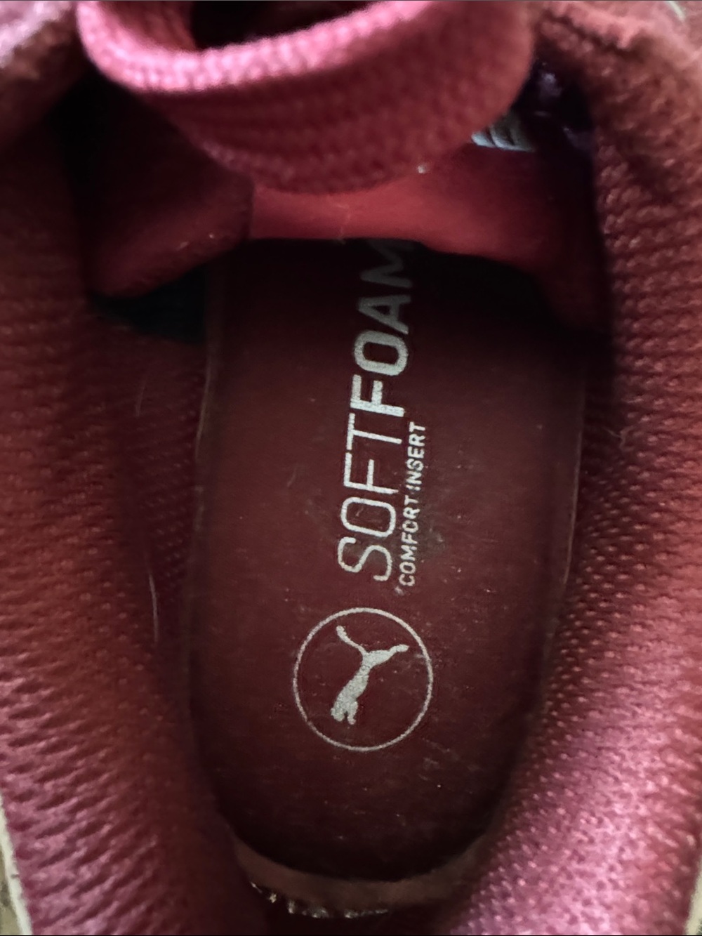 Puma Women's Low-Top Suede Sneakers in Burgundy with White Stripe - Picture 11 of 12